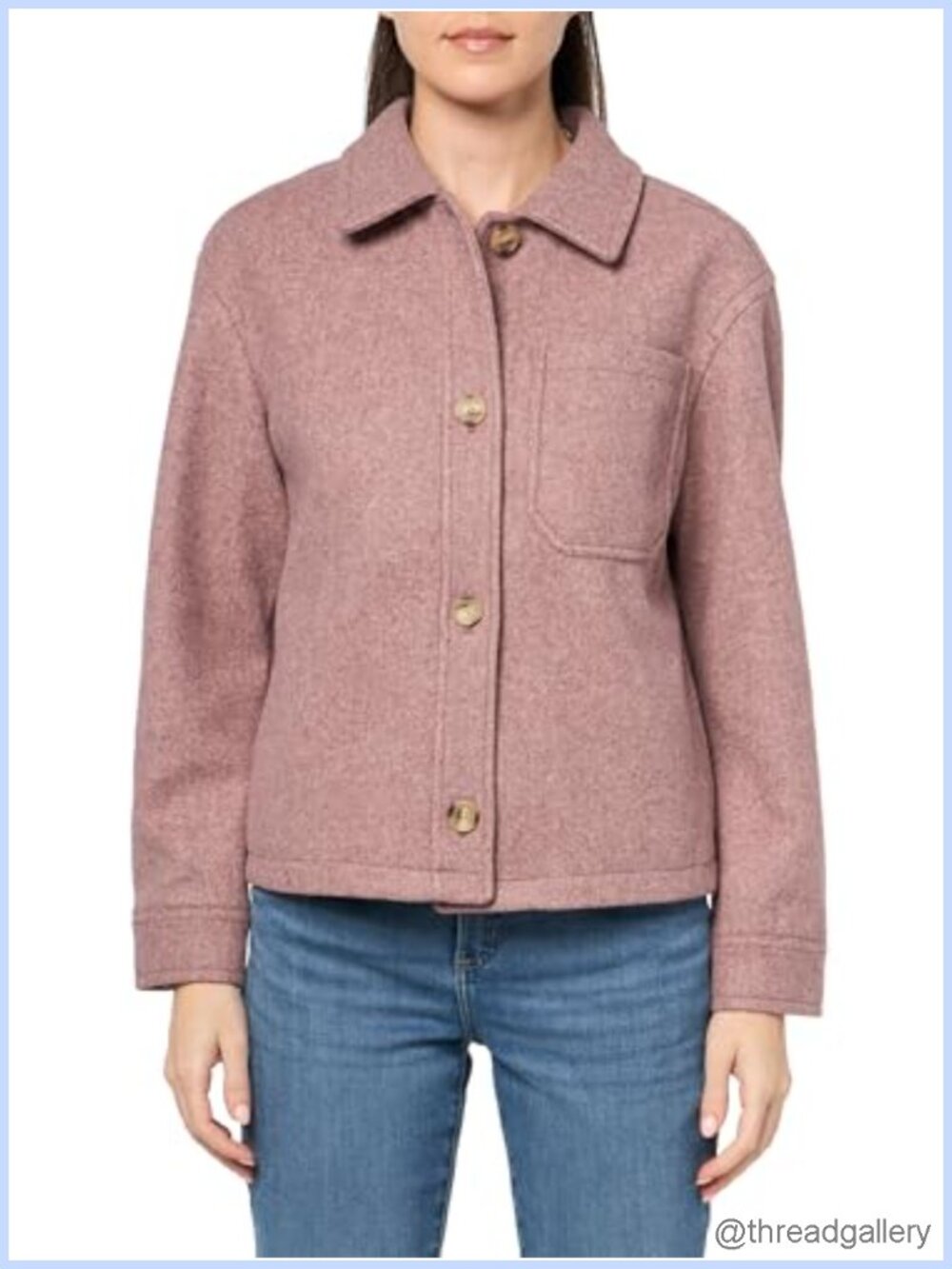 Levi's Women's Harper Wool Shortie Jacket Button Closure Chest Pocket